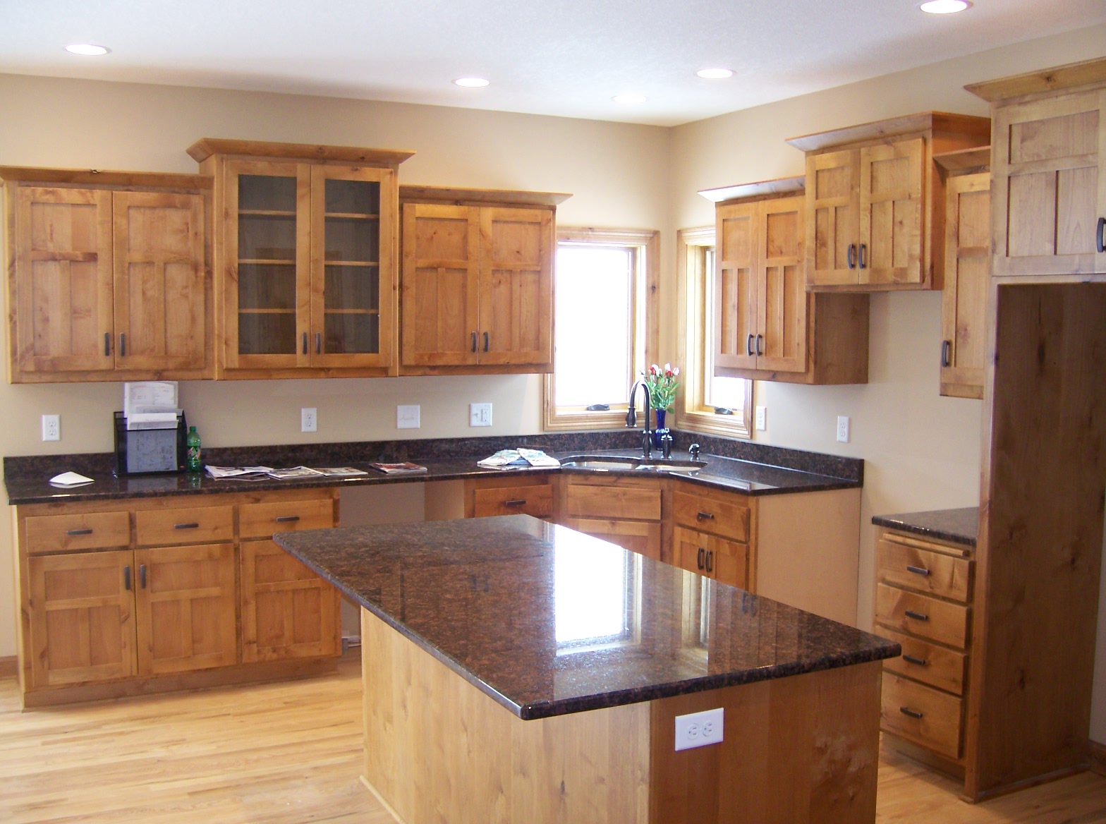 Kitchen with Custom Knotty Alder Cabinets