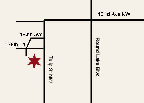 Map to Model Home in Andover