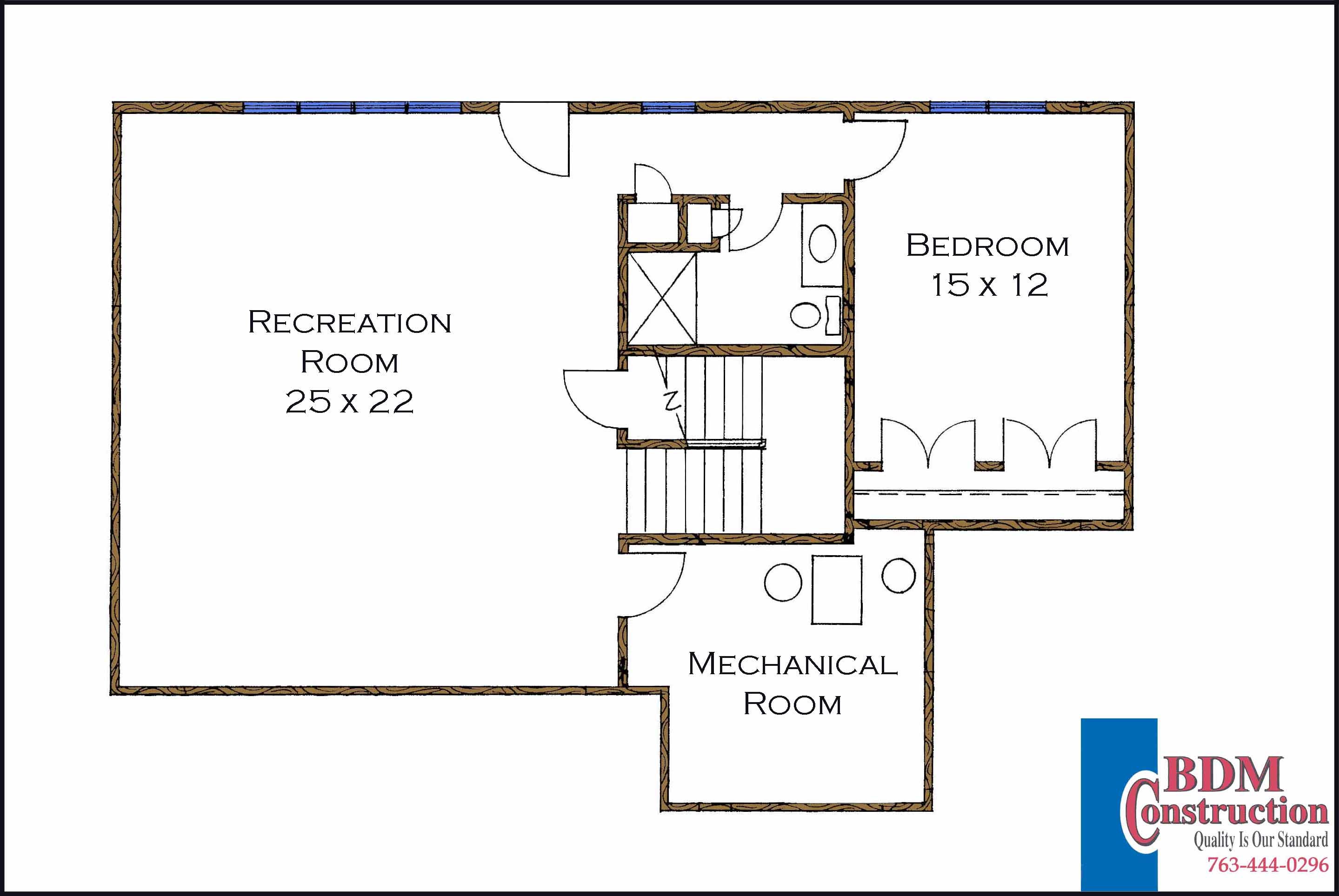 Basement of Model Home in Andover